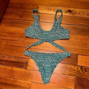 SHEIN Green Polka Dot Bikini